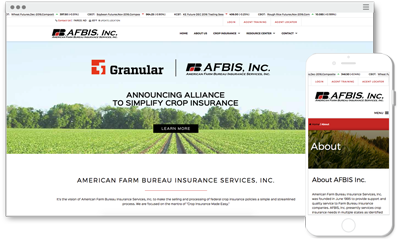 Screenshot of AFBIS, Inc. Website